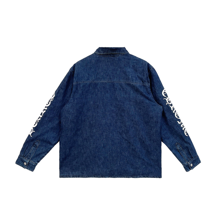 Chrome Hearts Blue Script Padded Denim Jacket