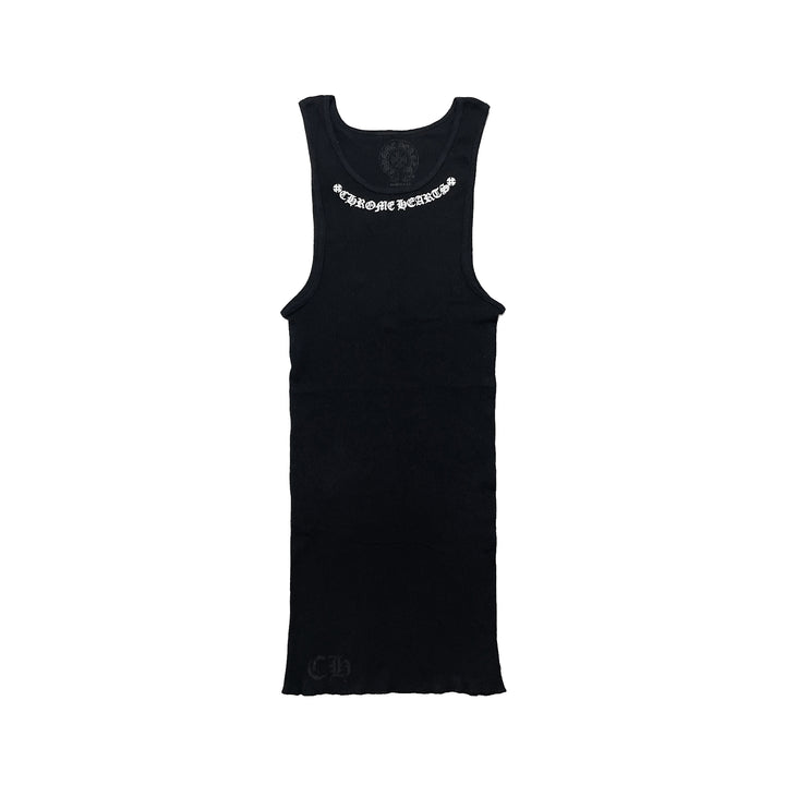 Chrome Hearts Neck Logo Black Tank Top