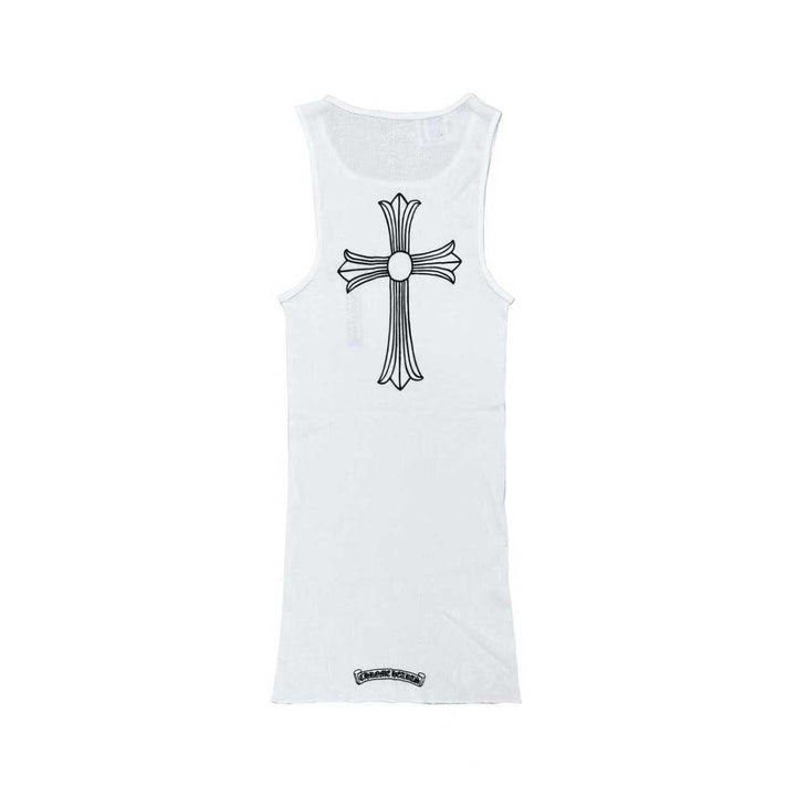 Chrome Hearts Cross T-Bar White Tank Top