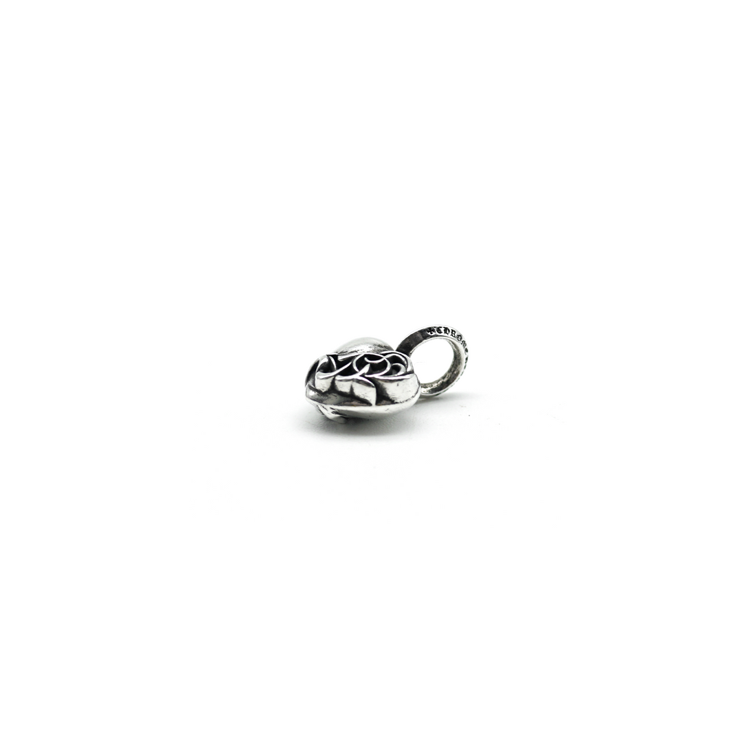Chrome Hearts Silver Vine Heart Charm Pendant