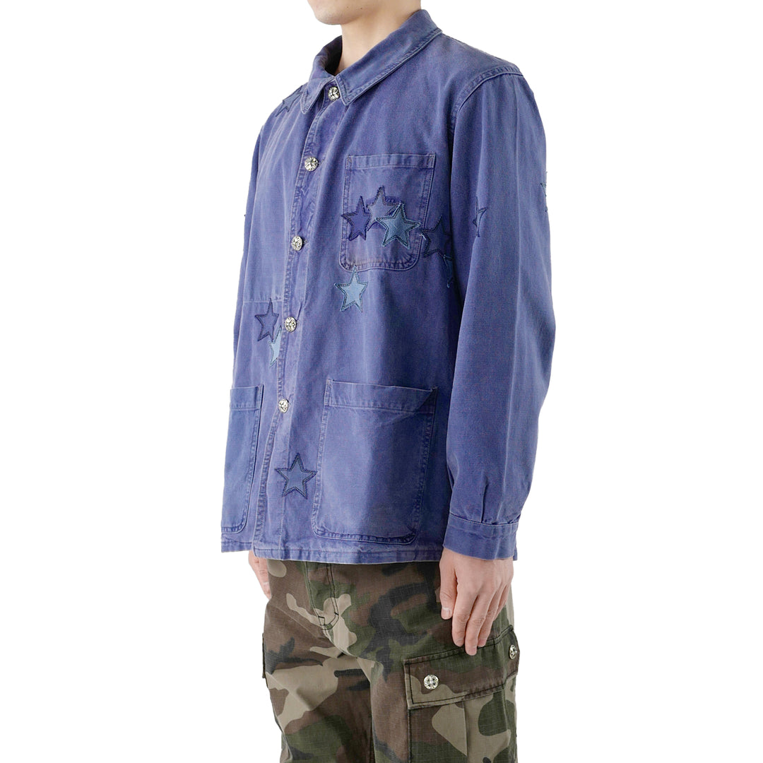 Chrome Hearts Star Patches Silver Button French Workwear