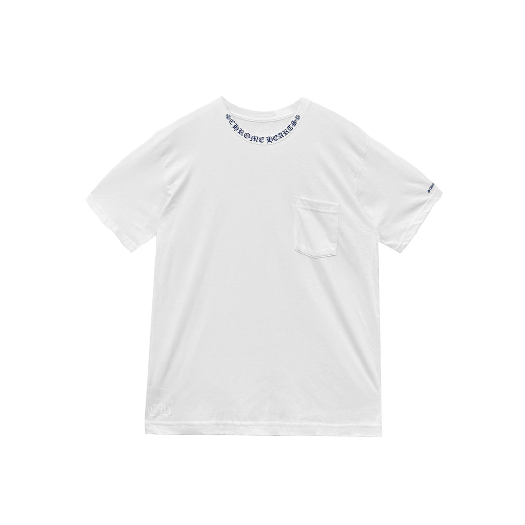 CHROME HEARTS ホワイト Tシャツ 即日発送 Chrome Hearts Neck Logo White Short Sleeve T-Shirt - SRM