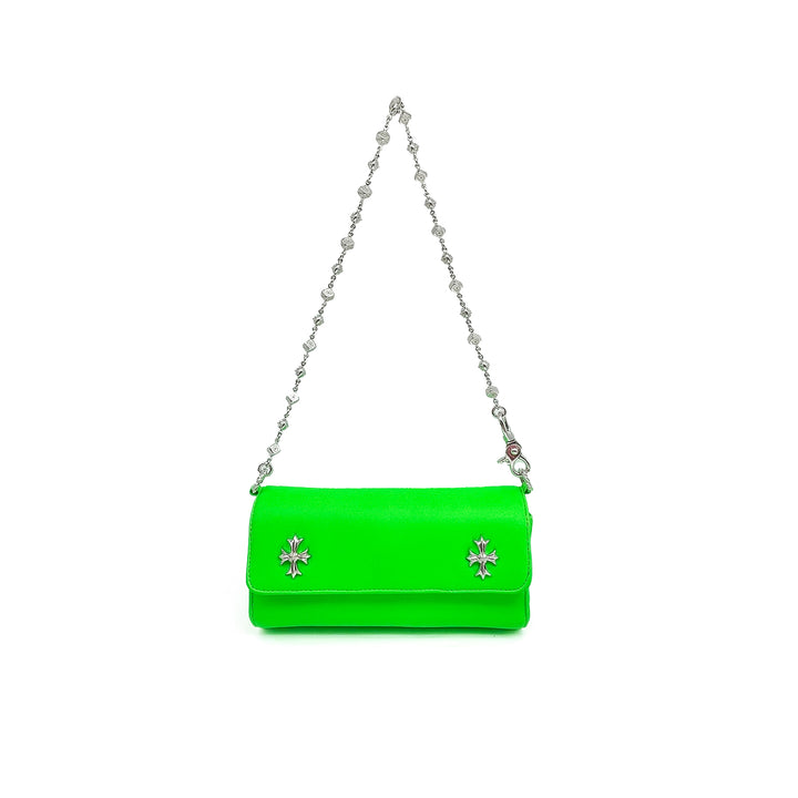 Chrome Hearts Green Silver Cross Dice Chain Bag