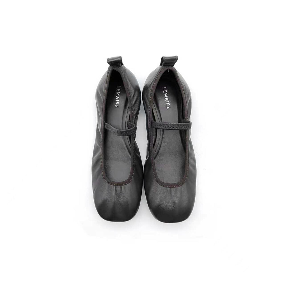 Lemaire Leather Mary Jane Ballet Flats