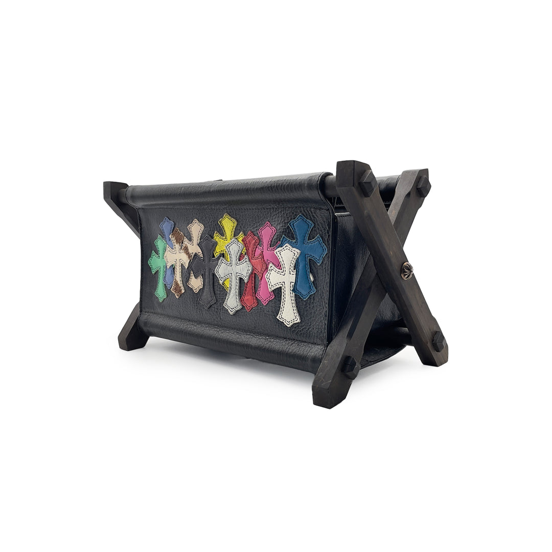 Chrome Hearts Multi-Color Cross Ebony Leather Storage Rack