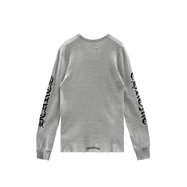 Chrome Hearts Scroll Label Waffle Thermal Long Sleeve Tee