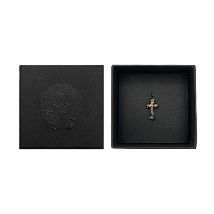 Chrome Hearts 18K&22K Gold Double Cross Charm Pendant
