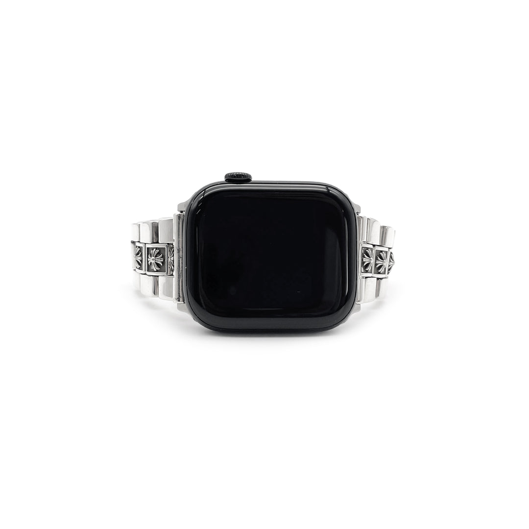Chrome Hearts Silver Tiny Plus Cross iWatch Strap