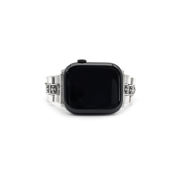 Chrome Hearts Silver Tiny Plus Cross iWatch Strap