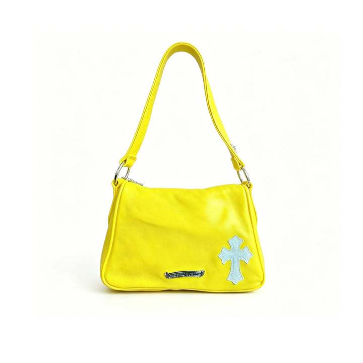 Chrome Hearts White Cross Patch Yellow Shoulder Bag