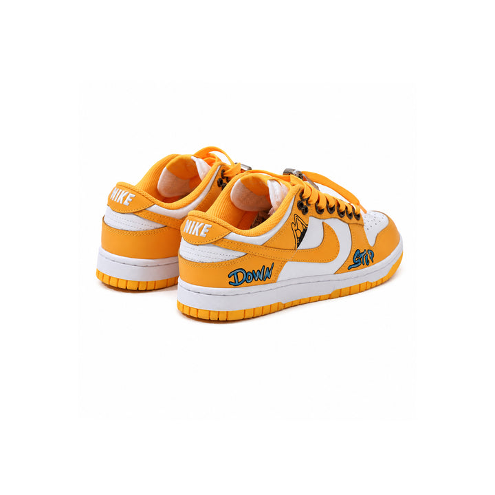 Chrome Hearts Custom Nike Dunk Low Yellow&White Graffiti Sneakers