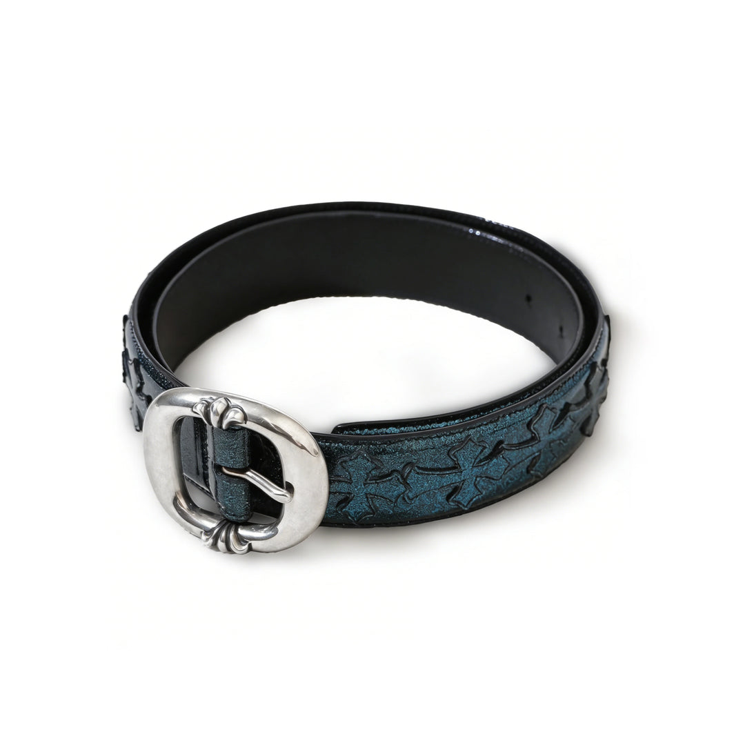 Chrome Hearts Silver Gunslinger Galaxy Cross Patch Belt