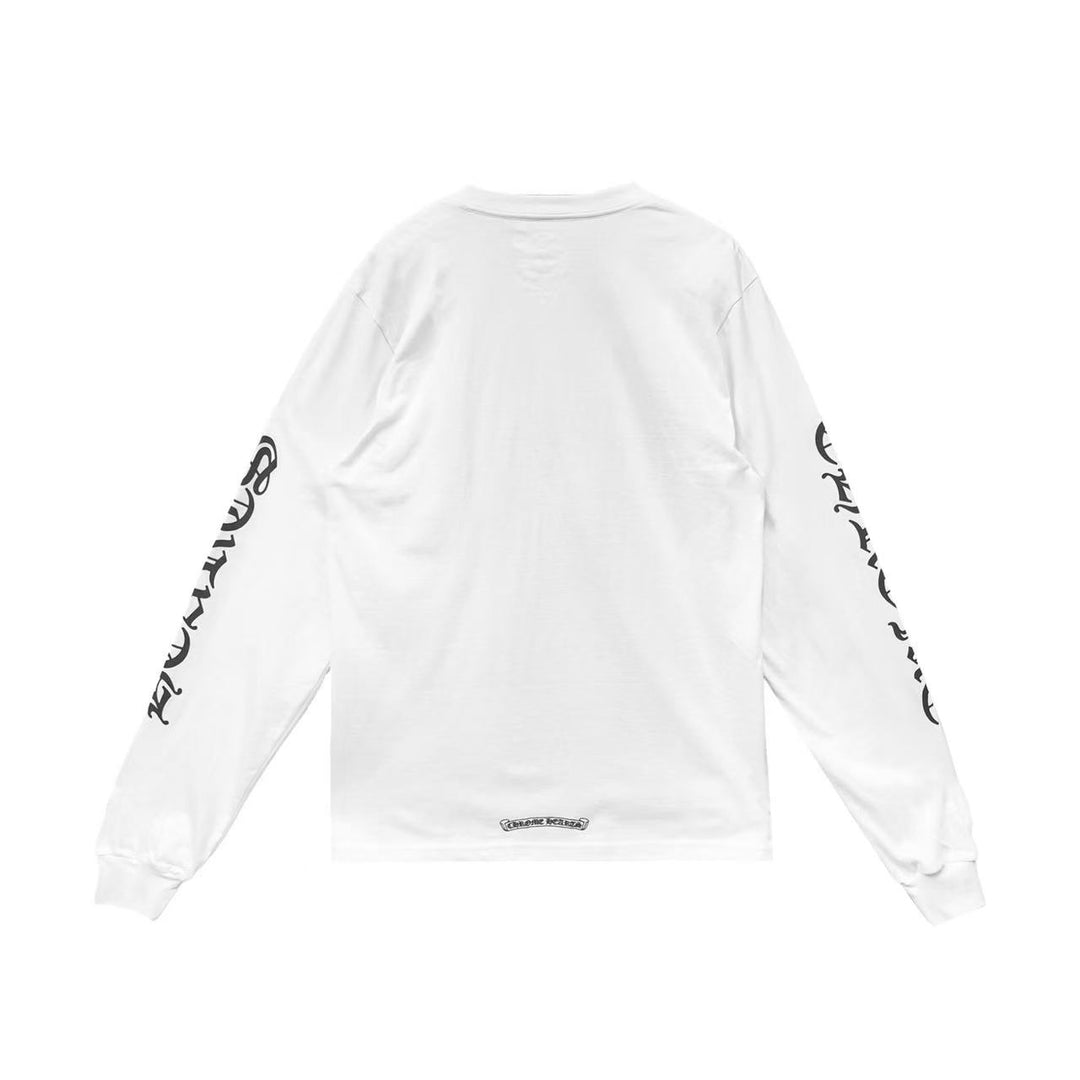 Chrome Hearts Neck Logo White Long Sleeve T-Shirt Tee