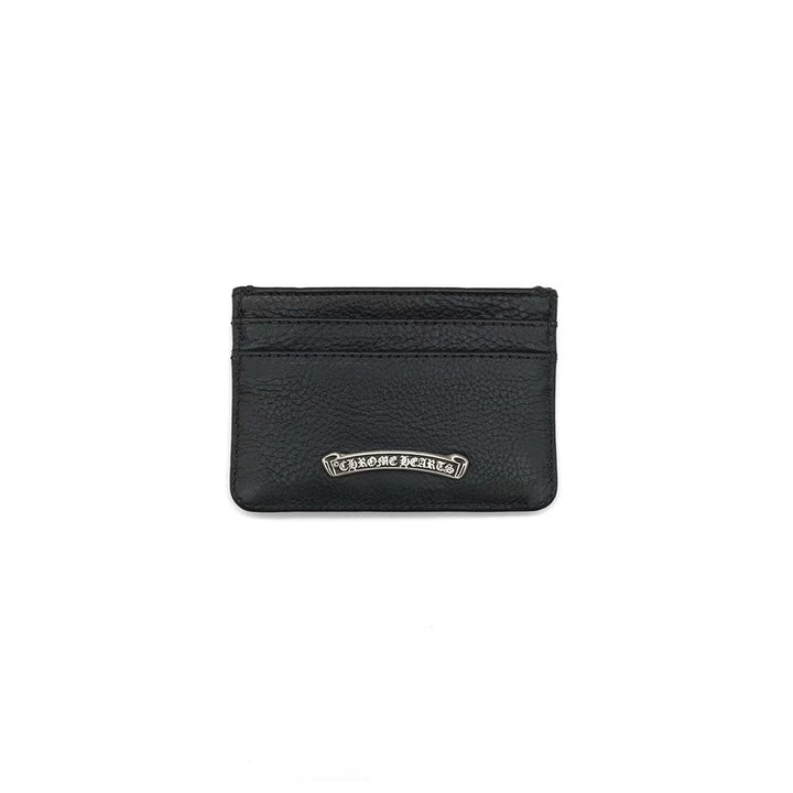 Chrome Hearts Black Leather Card Holder
