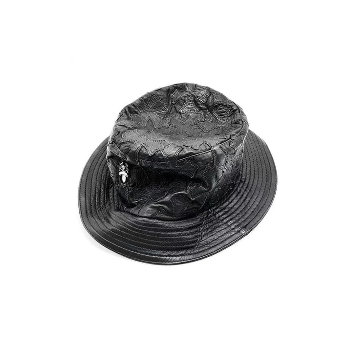 Chrome Hearts Leather Cross Patch Bucket Hat