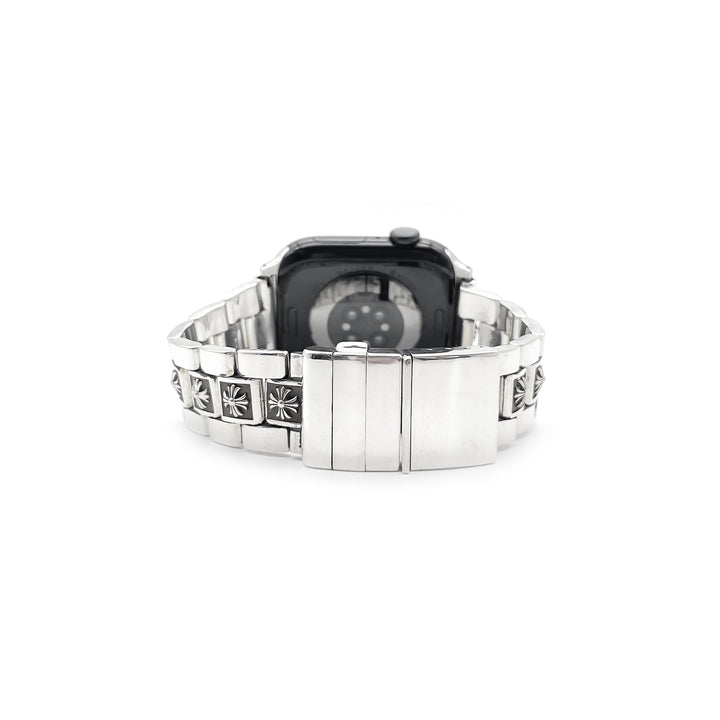 Chrome Hearts Silver Tiny Plus Cross iWatch Strap