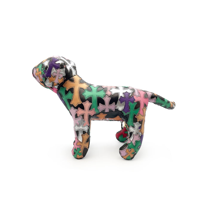Chrome Hearts Multicolor Cross Patch Dog Figurine
