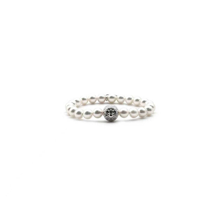 Chrome Hearts Mikimoto White Pearl Bracelet