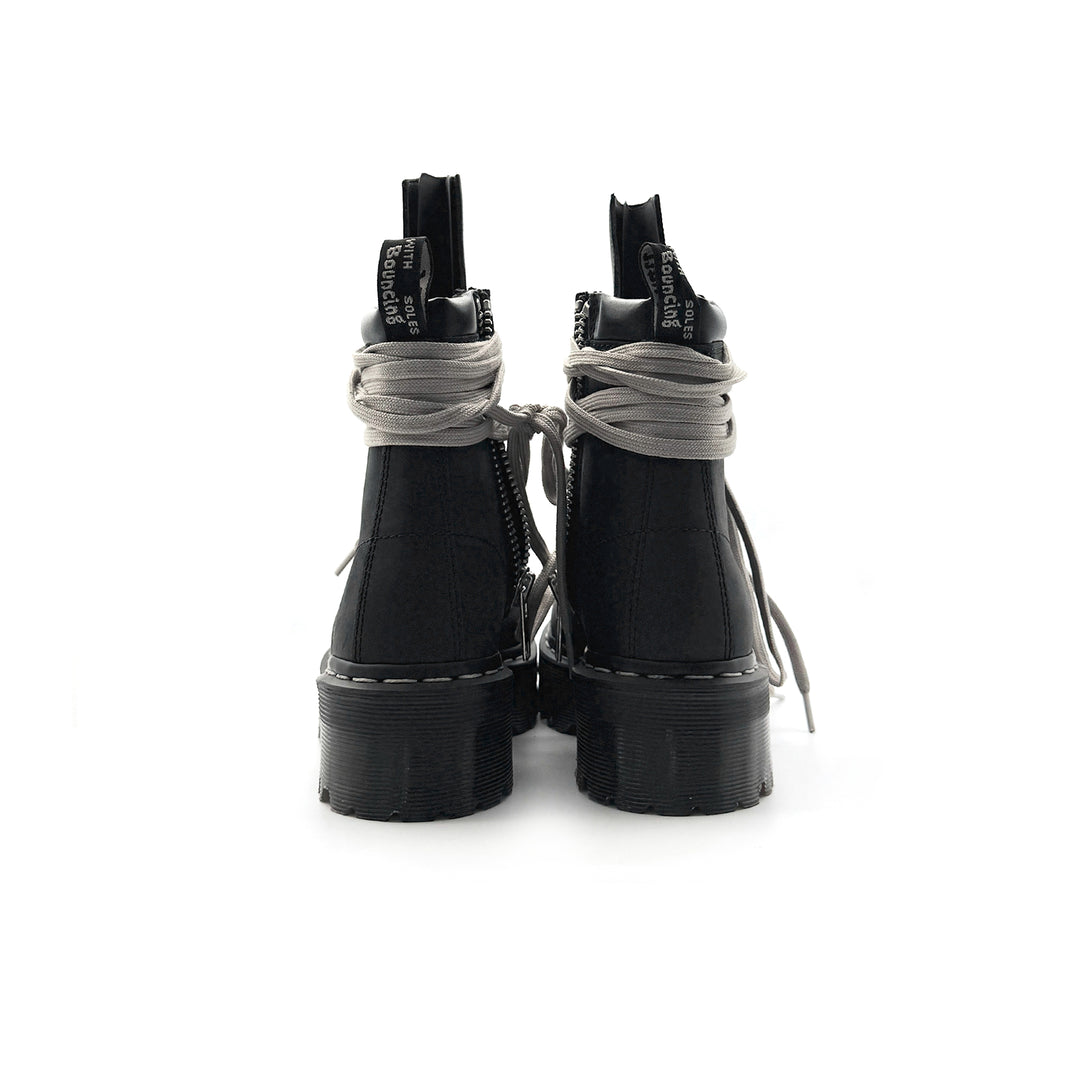 Rick Owens Dr Martens Black W Quad Sole Steel Toe Boot
