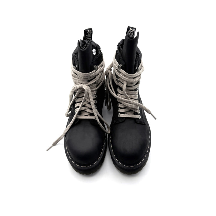 Rick Owens Dr Martens Black W Quad Sole Steel Toe Boot