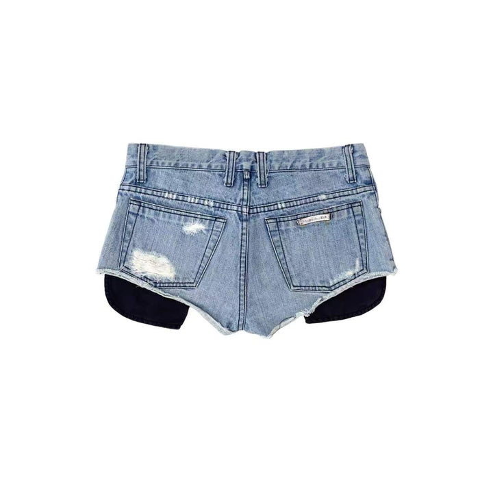 Chrome Hearts Silver Button Denim Shorts