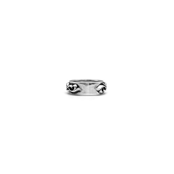 Chrome Hearts Silver Double Narrow Vine Band Ring