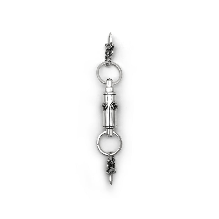 Chrome Hearts Silver Double-Ended Dagger&Scroll Keyring