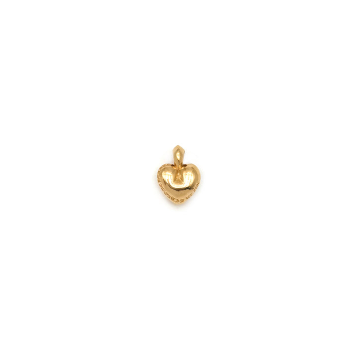 Chrome Hearts 22K Gold R.l.P Heart Cemetery Necklace Pendant