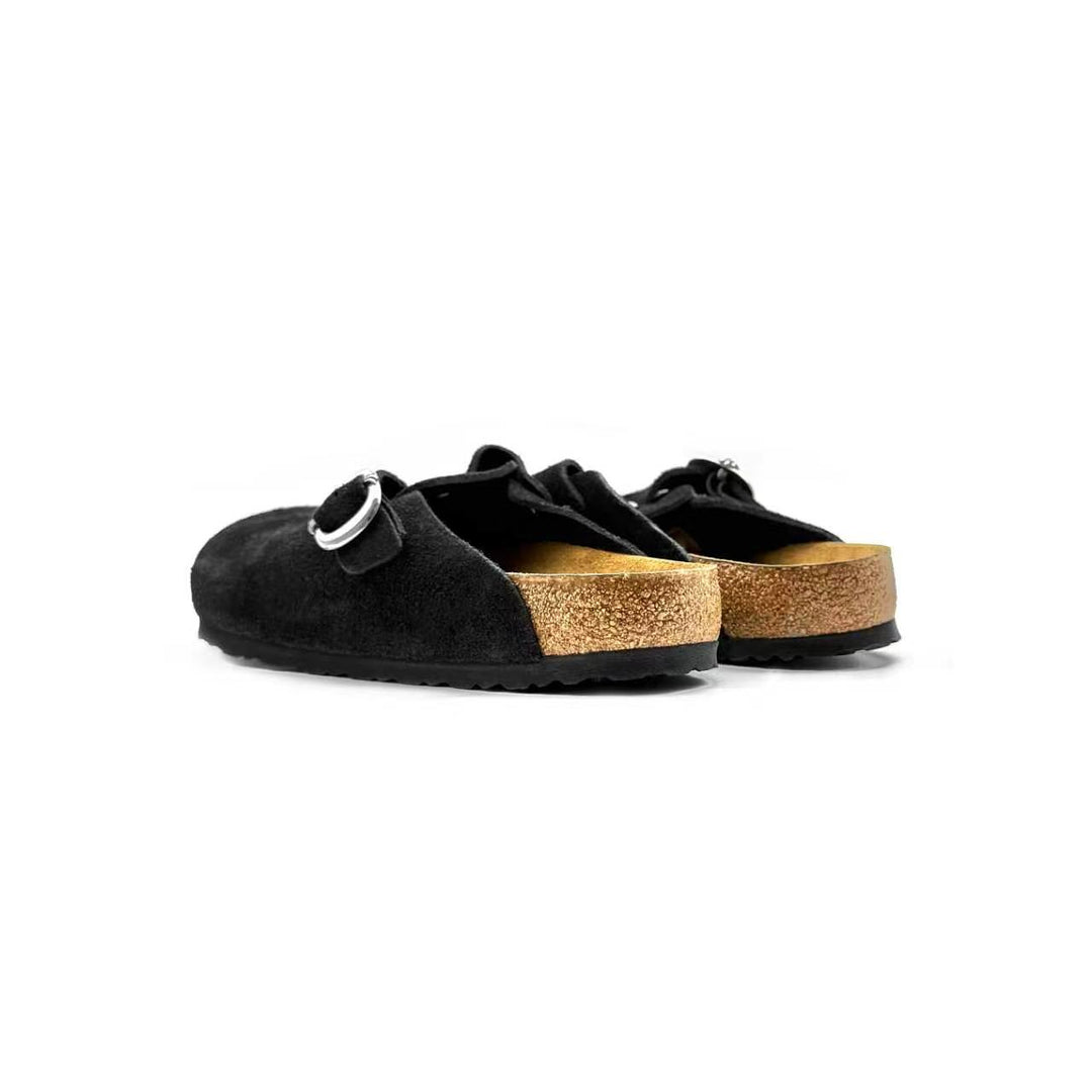 Chrome Hearts Birkenstock Silver Dagger Buckle Suede Sandals