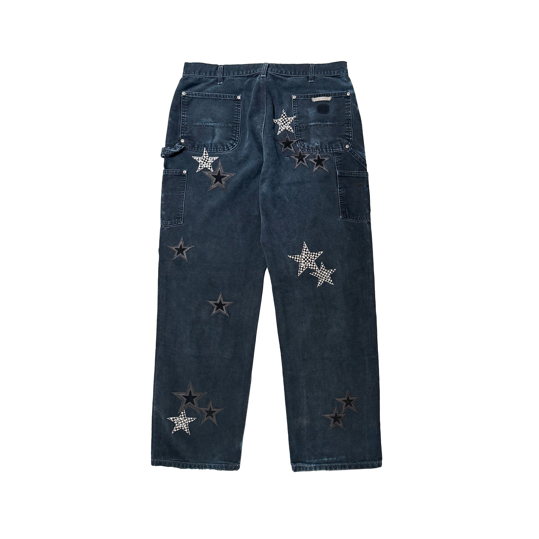【新品】 Chrome Hearts スター レザー パッチ デニム 34インチ CHROME HEARTS クロムハーツ スター レザー パッチ デニム パンツ