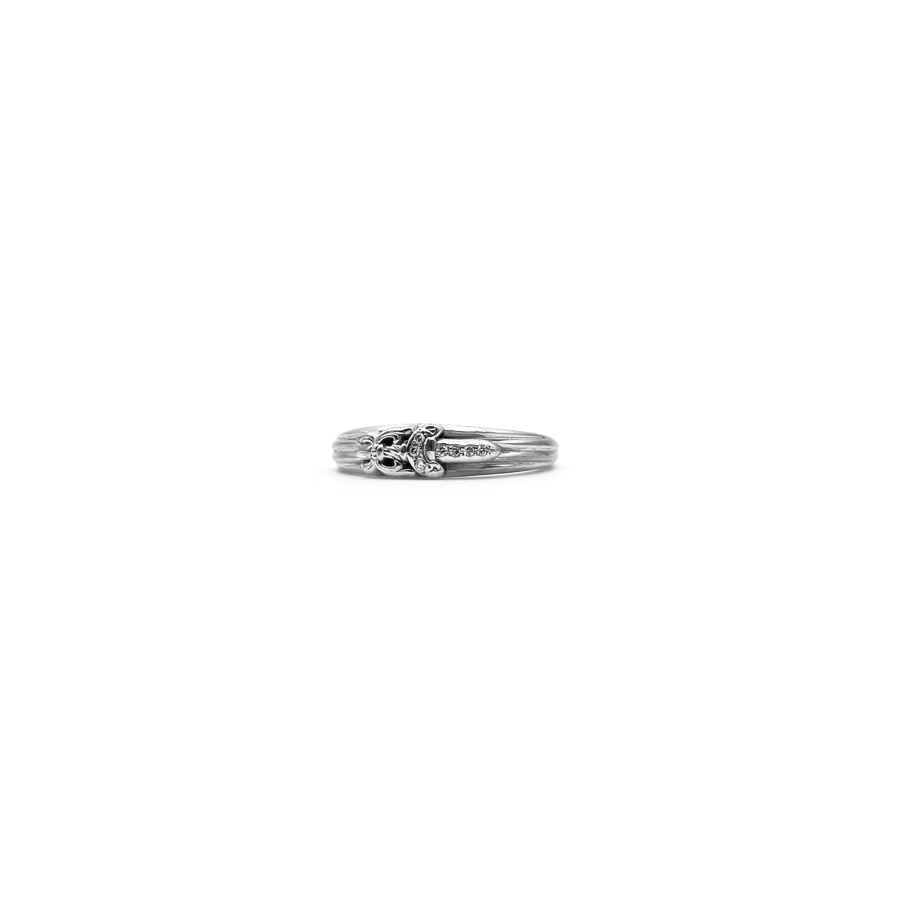 Chrome Hearts 18K White Gold Baby Dagger Ring - SRM