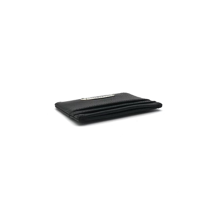 Chrome Hearts Black Leather Card Holder
