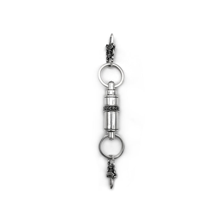 Chrome Hearts Silver Double-Ended Dagger&Scroll Keyring
