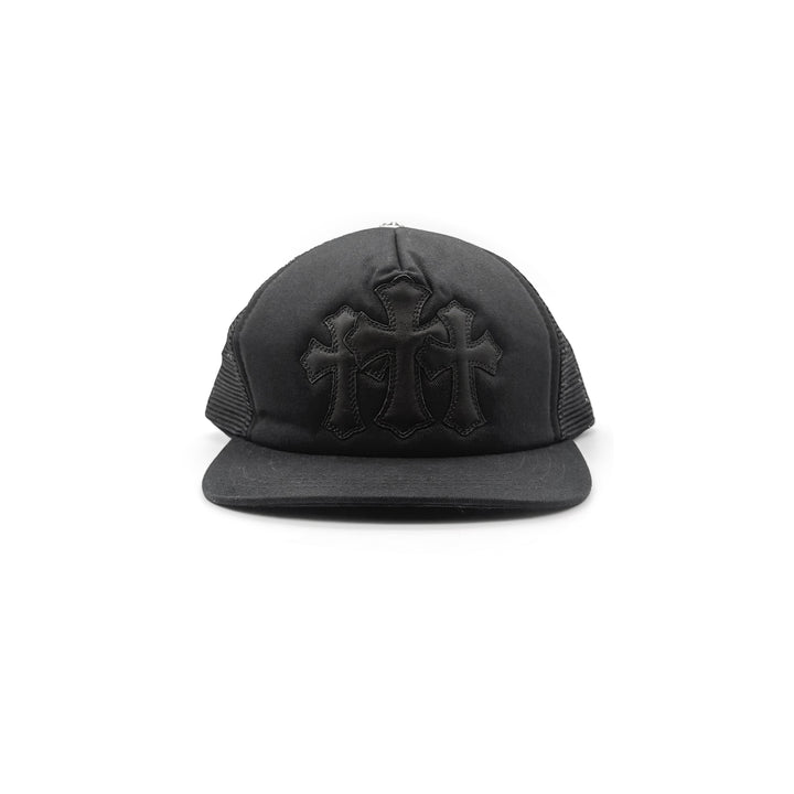 Chrome Hearts Black Patch Triple Cross Baseball Cap