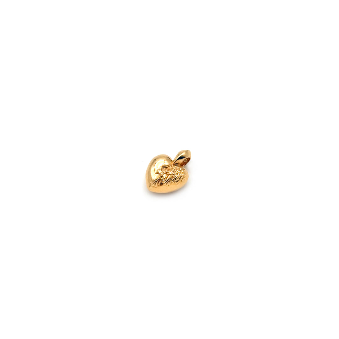 Chrome Hearts 22K Gold R.l.P Heart Cemetery Necklace Pendant