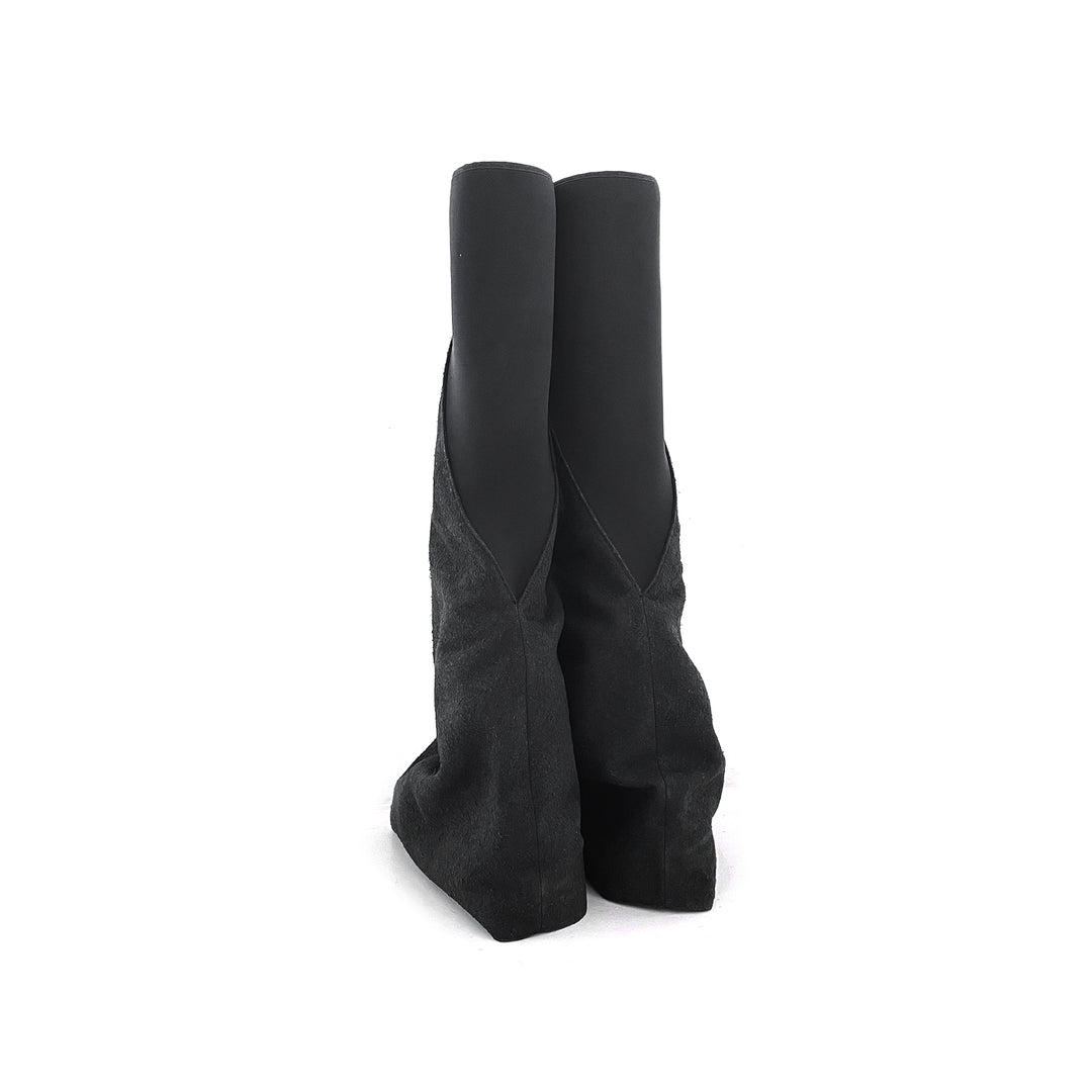 Rick Owens DRKSHDW Abstract Platform Suede Sock Boots