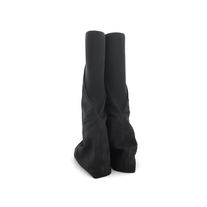 Rick Owens DRKSHDW Abstract Platform Suede Sock Boots