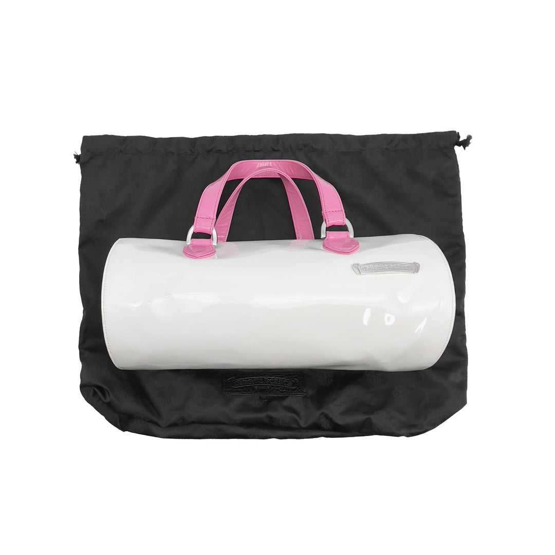 Chrome Hearts London Exclusive White&Pink Patent Leather Mini Duffle Bag