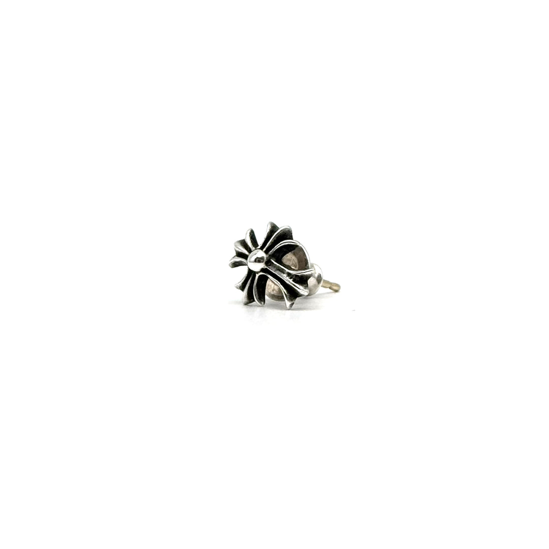 Chrome Hearts Silver Cross Earring Stud