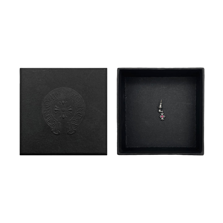 크롬하츠 실버 핑크 사프 타이니 E 플러스 이어링 드롭