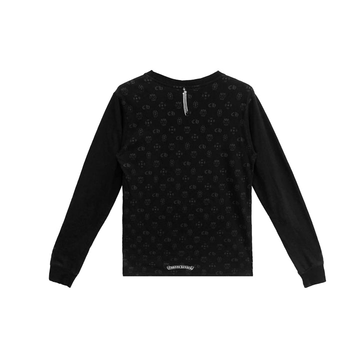 Chrome Hearts Black Tonal Monogram Long Sleeve Tee