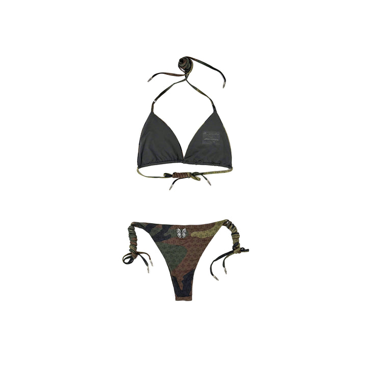 Chrome Hearts Dipped in Blue Camo Bikini Set