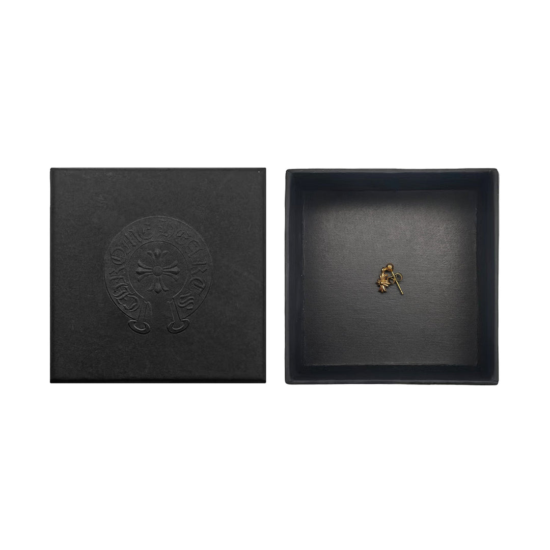 Chrome Hearts 22K Gold Tiny E Earring Drop