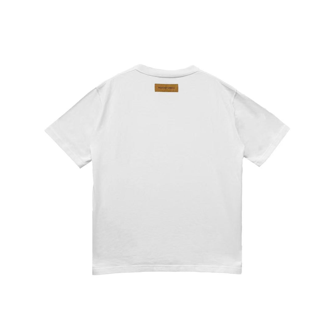 Louis Vuitton Graffiti Embroidered Short Sleeve T-Shirt