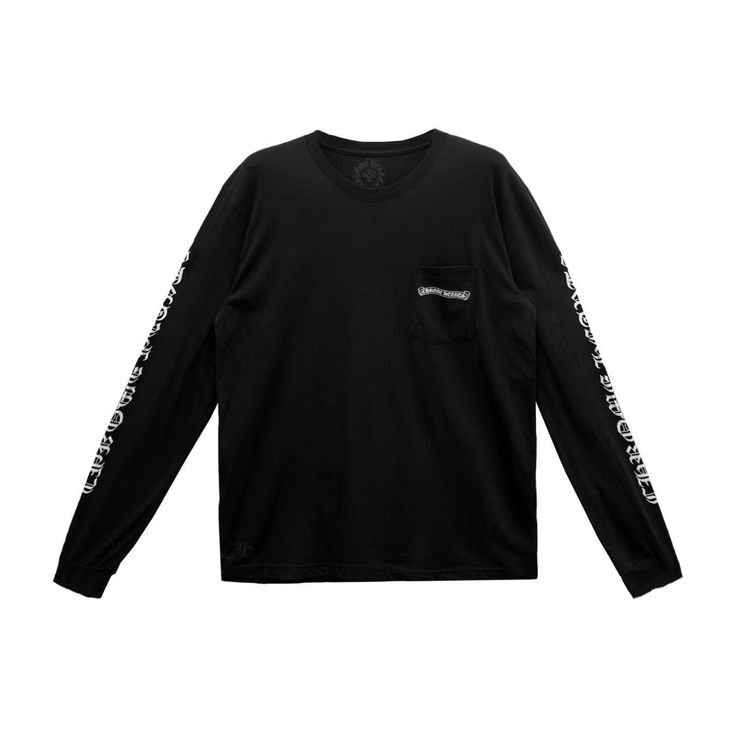 Chrome Hearts Script Scroll Logo Long Sleeve T-Shirt
