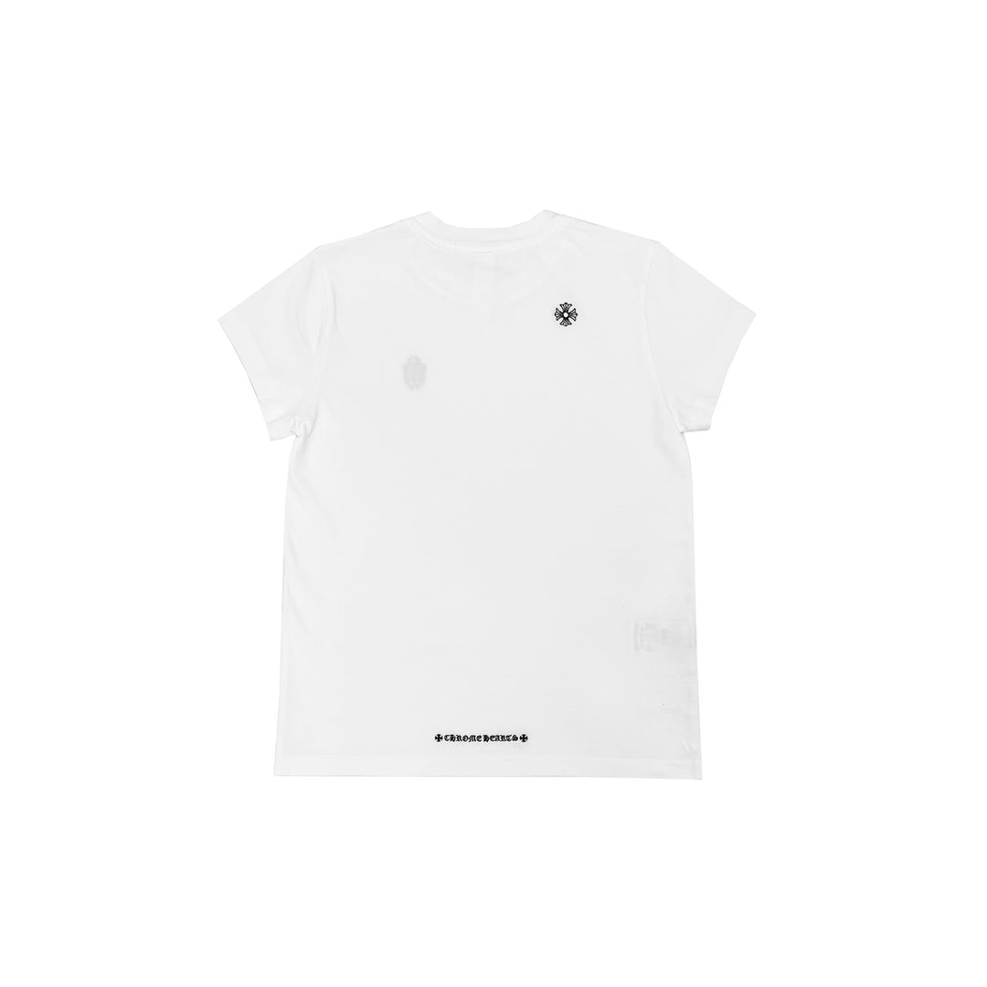 Chrome Hearts Embroidered Dagger White Short Sleeve T-Shirt Tee