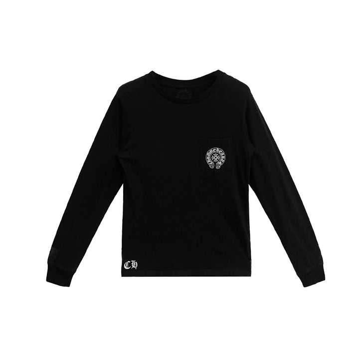 Chrome Hearts Black Tonal Monogram Long Sleeve Tee