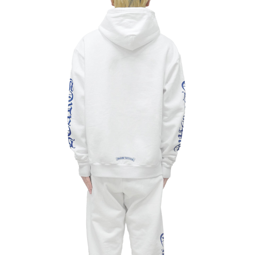 Chrome Hearts Blue Scroll White Zip Up Hoodie