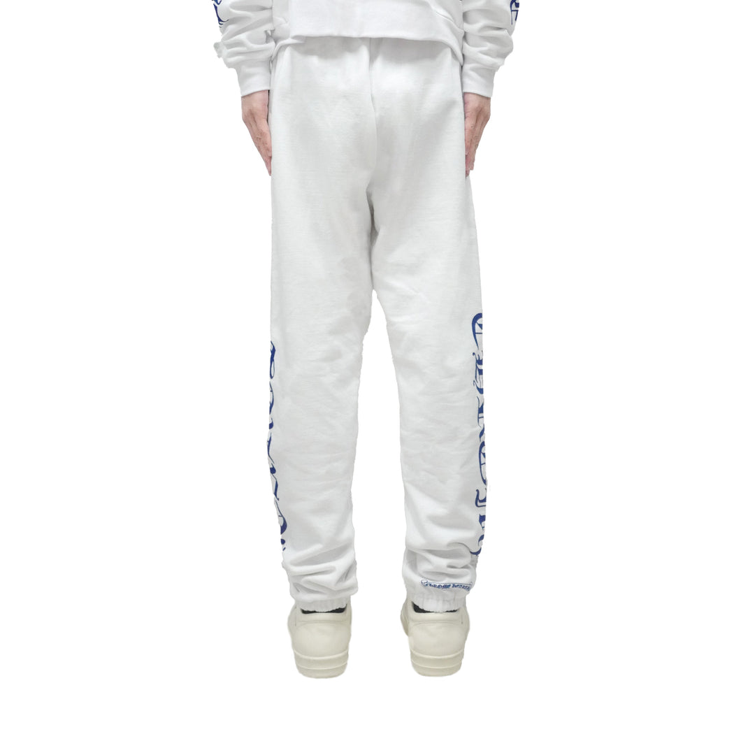 Chrome Hearts White Horseshoe Blue Script Sweatpants