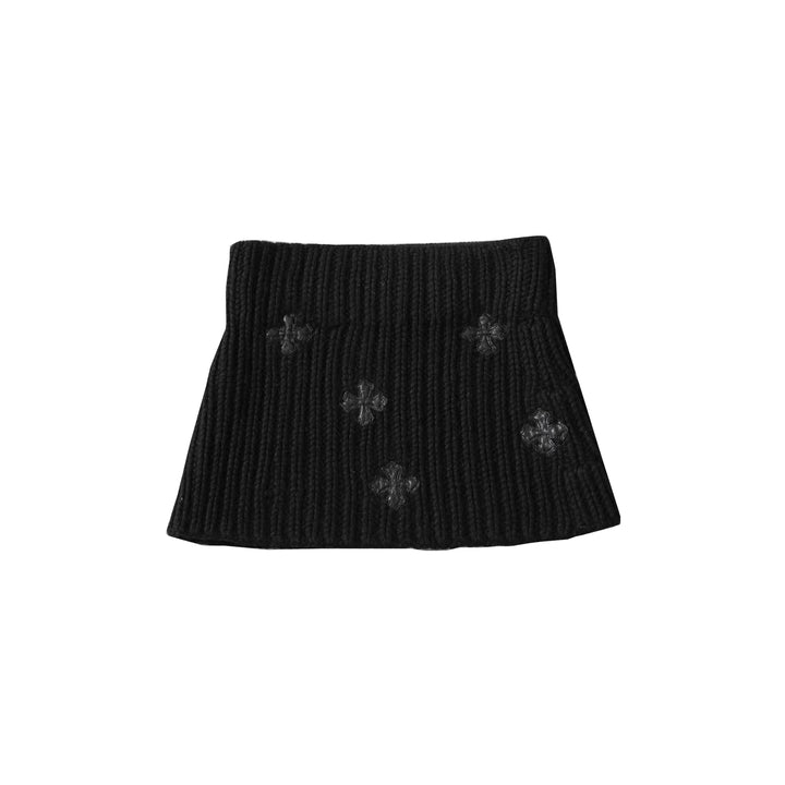 Chrome Hearts Cross Silver Hardware Leather Patch Scarf